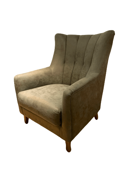 velvet olive green armchair