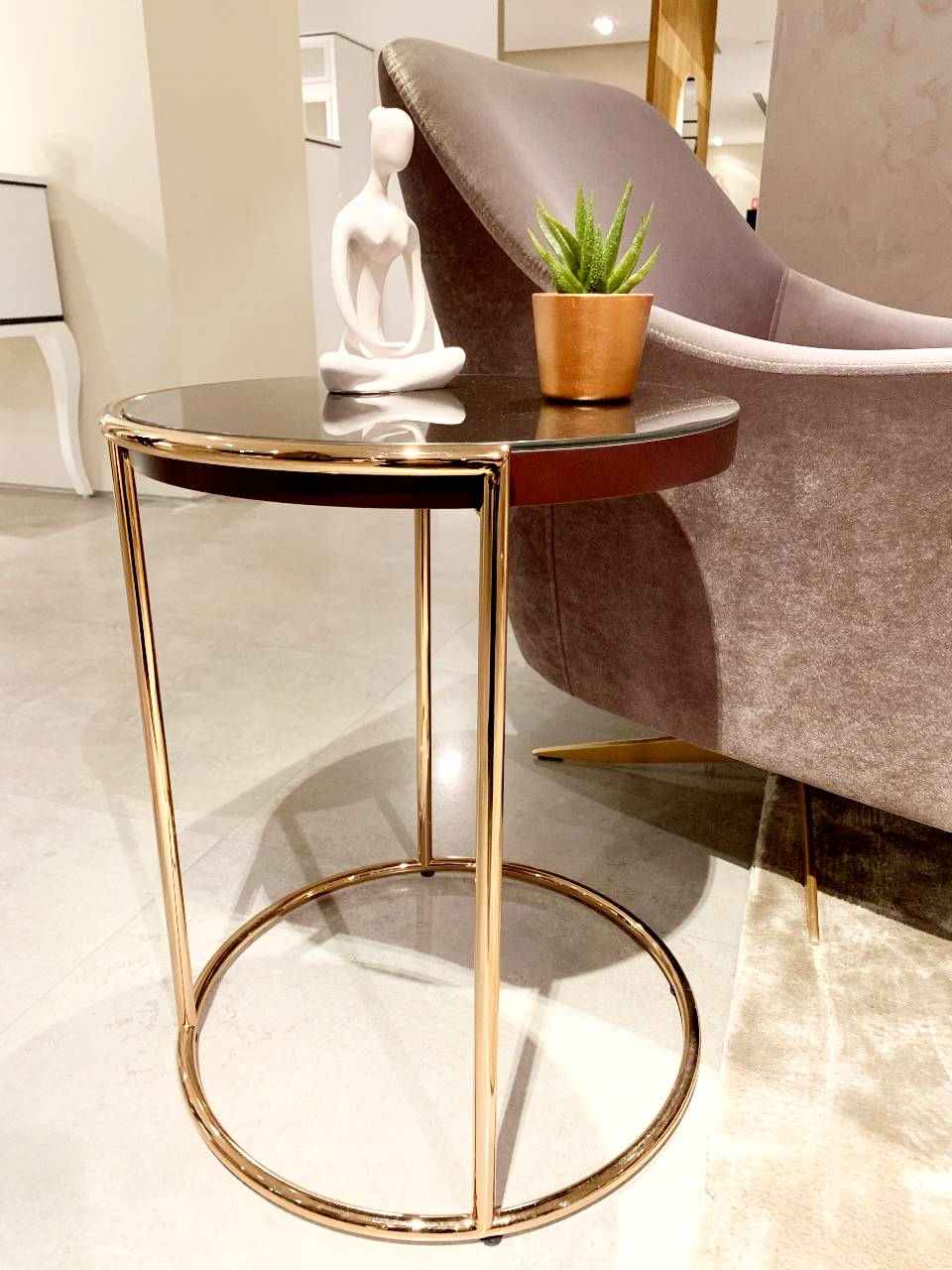 golden side table